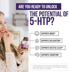 Organic 5-HTP - 200 mg | 99% 5HTP Concentration, Plus Cofactor Vitamin B6 & Lion’s Mane | Water Extracted from Organic Griffonia Seeds | Supports Mood, Cognition & Sleep (60 Capsules | 30 Servings)