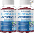 Natures Aid Glucosamine Chondroitin Gummies with MSM & Elderberry Extra Strength - Joint Support, Antioxidant Immune Support Supplement for Adults, Men & Women.(2 Pack)
