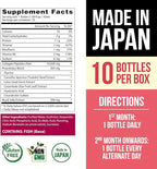 AFC Japan Tsubaki Ageless Liquid Collagen Drink for Women | 10,000mg Marine Collagen Peptides, 500mg Royal Jelly, Hyaluronic Acid | Supports Skin Hydration & Elasticity 1.69 fl.oz x 10 Bottles (3Pack)