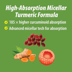 NutriCumin NovaSOL Turmeric Curcumin 1000 mg – 185× Absorption – Supports Joint Comfort & Mobility – Non‑GMO Softgels, 60 Ct.