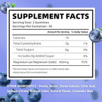 Magnesium Oxide Gummies 400mg, Sugar Free Magnesium Oxide Supplement for Adults & Kids, Muscle Support & Energy Boost, Non GMO, Blueberry Flavor 60 Count