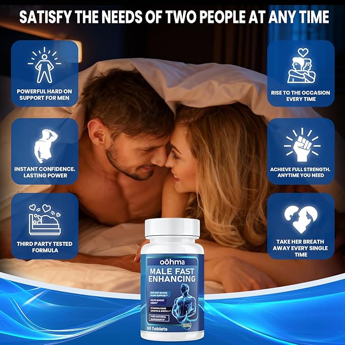 New Male Enhancing Supplement, Designed to be Fast Acting for Blood Flow to Gain Length & Girth + Stamina, Maca, Epimedium, and Other Natural Ingredients, 3rd Party Tested Supplement 60 Tablets