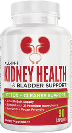 3-Month Kidney & Bladder Support Supplements | Men & Women | Total Urinary Tract Health Supplement Complex | 90 Capsules