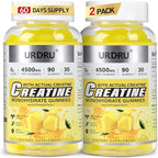 180 Count Creatine Gummies for Men & Women - 0g Sugar Third-Party Testing Creatine Monohydrate Gummies 4.5g, Energy Boost, Pre-Workout Supplement, Vegan, Non-GMO-2 Pack Pineapple