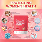 VivoNu Probiotics for Women, Women Probiotic Gummies, 500 Million CFUs, Fiber | Feminine Balance Gummies for Healthy Odour, Digestive Support and Gut Health + Vitamin C for Immune Support - 60 Gummies