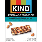 Kind Zero Added Sugar Healthy Snacks Bars, Dark Chocolate Nuts & Sea Salt, Gluten Free, High Fiber, Keto Snacks, 5g Protein, 10 Count