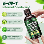 Chlorophyll Liquid Drops – Body Deodorizing Supplement for Women & Men – Detox, Energy & Skin Health Support– Vegan, Non-GMO, 2 Fl Oz