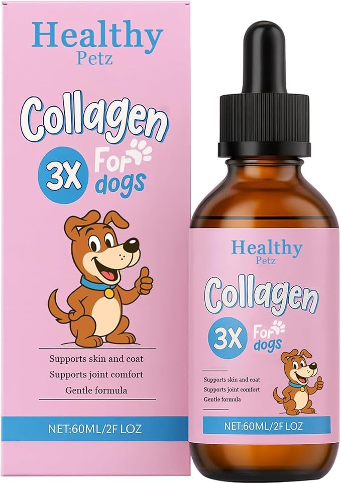 Healthy Petz Collagen for Dogs, Supports Joint Relief & Healthy Skin Coat, Gut Health, Premium Liquid Collagen Supplement, 2 fl.oz