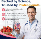 Areds 2 + Advanced Formula for MacularHealth, 22-in-1 Eye Vitamin & MineralSupplement w. Zeaxanthin, Zinc &Vitamin C Supports Eye Strain, Pressure,Night Vision, 60 Chewable Gummies