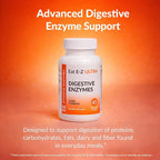 Eat E-Z Ultra Advanced Digestive Enzyme Supplement – Broad-Spectrum Multi-Enzyme Formula for Heavier & Harder-to-Digest Meals – Supports Occasional Bloating, Gas & Indigestion – 45 Vegetarian Capsules