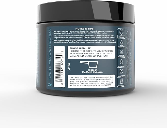 Zeal Naturals Hydrolyzed Collagen Peptides Powder, 10g Protein | Grass-Fed Collagen for Women & Men | Essential Amino Acids | Hair, Skin, Nails, Bone Health | 30 Servings, Pure Chocolate