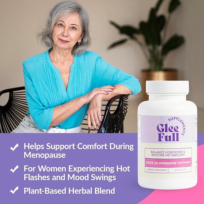 GleeFull Over 30 Hormone Support - Menopause Supplements for Women - Hormone Support for Women