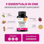 Complete Menopause Support Supplement For Women | With Ashwagandha, Black Cohosh, Dong Quai & Muira Puama | Helps Easing Hot Flashes, Night Sweats, Mood Swings, Hormone Balance & Harmony | 60 Capsules