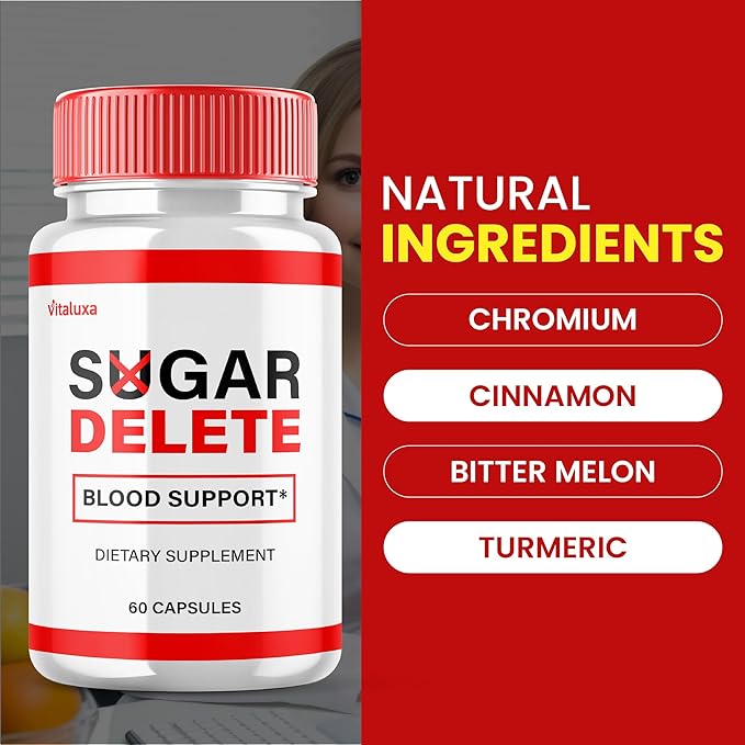 Sugar Delete Capsules - SugarDelete Blood Support Pills Maximum Strength Japan Supplement Advanced Formula Premium All Natural Vitamin Japanese Blend Overall Health Wellness Reviews (60 Capsules)