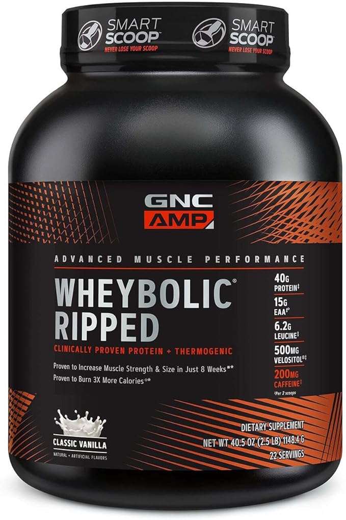 GNC AMP Wheybolic Ripped - Classic Vanilla (22 Servings)