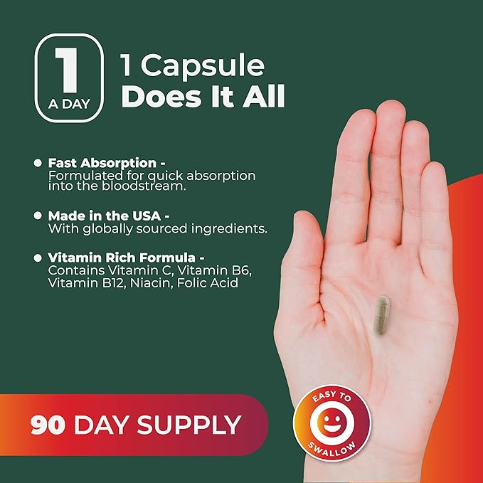 PurePremium Beet Root Capsules for Blood Pressure Support – 14-in-1 Formula with Beetroot Powder, Hawthorn, Hibiscus & Garlic for Normal Nitric Oxide Production & Heart Health – Non-GMO - 90ct