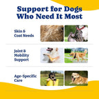 Collagen for Dogs - Collagen Soft Chews for Hip, Joint, Cartilage & Mobility Support, Skin & Coat Supplement for Dogs, with Types I, II & III Collagen and Superfood - 120 Count, Duck & Pear Flavor
