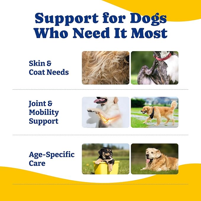 Collagen for Dogs - Collagen Soft Chews for Hip, Joint, Cartilage & Mobility Support, Skin & Coat Supplement for Dogs, with Types I, II & III Collagen and Superfood - 120 Count, Duck & Pear Flavor