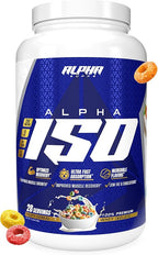 Alpha Supps ISO, Low Carb 100% Whey Protein Isolate Powder, 25 Grams Per Serving, Helps Support Muscle Growth, Low Sugar and Gluten Free (Fruity Cereal, 2 lb)