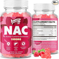 NAC Gummies Sugar-Free, N-Acetyl Cysteine NAC Supplement 1000mg for Antioxidants, Immune Support, Non-GMO, Gluten-Free, Vegan – Raspberry Flavor, 60 Gummies