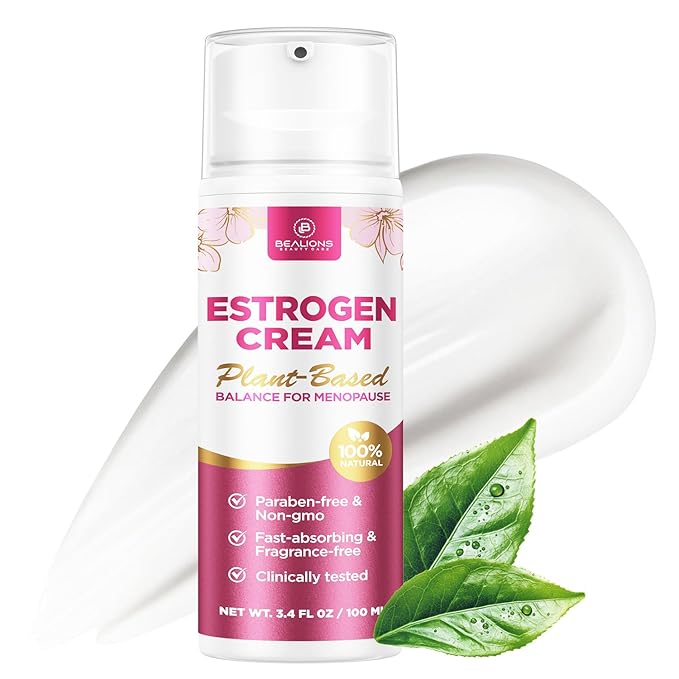Estrogen Cream For Women Menopause Relief: Natural Phyto-estrogens Cream for Mature Skin - Hormone Balance & Skin Firmness (3.4 Fl Oz)