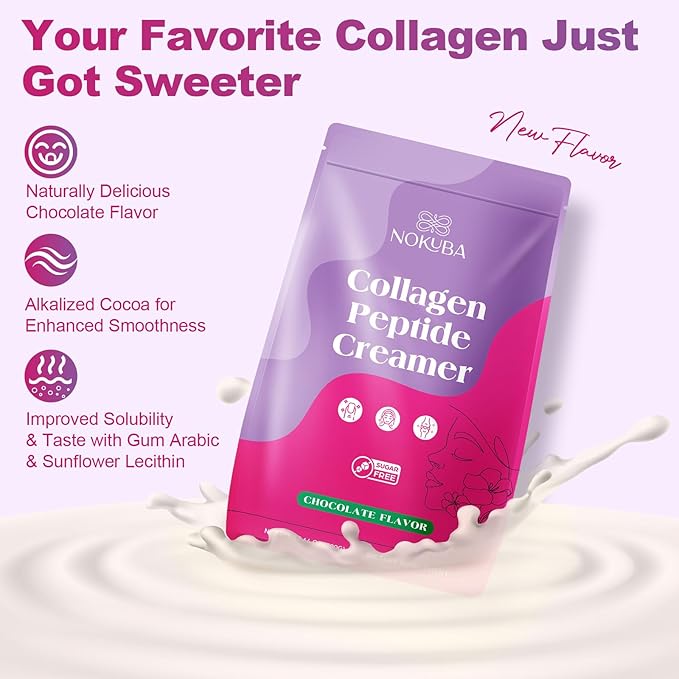 Collagen Protein Coffee Creamer Powder with Coconut MCT, Hyaluronic Acid, Vitamin C & Probiotics for Hair Skin and Nails, Gut Health, Non Dairy, Sugar Free, Keto, Chocolate, 17.64 Ounce (20 Servings)