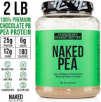 NAKED Pea - Chocolate Peanut Butter Protein from US & Canadian Farms, Organic Cocoa, Organic Coconut Sugar - No GMO, No Soy, and Gluten Free, Aid Growth and Recovery - 21 Servings