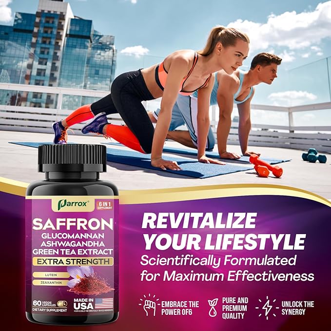 Myo-Inositol + Saffron – Hormonal Balance & Metabolic Support with D-Chiro, DIM, Berberine & Ashwagandha + 6-in-1 Saffron Blend with Lutein, Zeaxanthin, Green Tea & Glucomannan