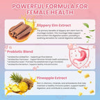 Her Juicy Feminine Probiotics Gummies for Women, Women's Probiotic Gummy with Slippery Elm - Supports pH Balance, Vaginal Health, Gut & Immune System Health for Women - Tasty Pineapple (60 Count)