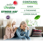 Lifeable Stress Aid Gummies for Teens | with Lemon Balm, GABA and L Theanine Supplements | Vegan Non GMO Mood Support Supplement | Great Tasing Stress Vitamins | L-Theanine for Teen | 90 Gummies