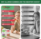 Sugar-Free Fruits & Veggies Gummies, Super Greens with 23 Fruits & 25 Veggies, Multivitamin Minerals & Fiber, Vegan Fruit & Vegetable Supplement for Adults, 120 Gummies, 2 Month Supply
