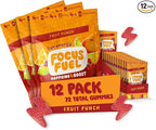 FocusFuel Energy Chews – Fruit Punch Sample Pack (36 Servings) – 100mg Caffeine + Alpha GPC + L-Theanine + B12, Magnesium – No Crash or Jitters