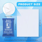 Body Wipes for Women and Men Individually Wrapped Face and Body Wipes, Bath Wipes for Adults No Rinse Personal Cleansing Wipes Travel, Bulk Deodorant for Homeless Shower Wipes (5Wipes/Pack,60Pack)