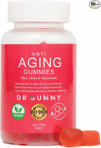 Anti-Aging Gummies with Nicotinamide Riboside (NR) – NAD⁺ Support for Cellular Energy & Mitochondrial Health – Metabolism & Vitality Support – Strawberry Flavor, 60 Gummies