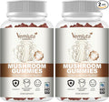 2 Packs 5000MG Mushroom Gummies -10 Blend Organic Mushroom Supplement containing Lion's Mane and Reishi for Brain and Immune Boosting, Blueberry Flavor, Non-GMO, 120 Counts