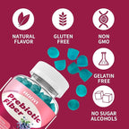 Prebiotic Fiber Supplement Gummies for Adults & Kids 5g beet FOS fiber- Gut Health & Digestive &Mineral Absorption,Soluble Fiber Supplement Gummies - Zero Sugar Added, Vegan, Gluten-Free -90 Count