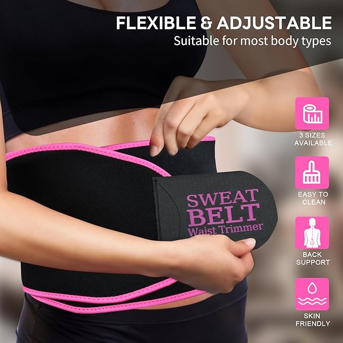 Lisacool Waist Trainer for Women,Waist Sweat Band for Women,Belt for Weight Loss, Belly Band,Stomach Wrap Lumbar Support