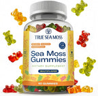 TrueSeaMoss Irish Sea Moss Gummies with Burdock Root & Bladderwrack – Formula for Adults & Kids – 60 Gummies (Packaging May Vary)