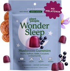 Plant People WonderSleep Mushroom Gummies Supplement for Sleep, No Melatonin with Reishi Super Mushrooms, Wild Elderberry Flavor, Sugar-Free (60 Count)