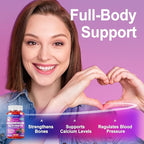 Magnesium Glycinate Gummies 400mg, Sugar Free Mаgnеsium Gummiеs for Adults with Magnesium Malate, Zinc, and Vitamin B6 for Sleep, Body Support and Relaxation, Non GMO, 60 Count-Multi-Flavor