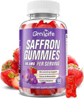 Saffron Gummies for Kids & Adults, 10-in-1 Cortisol Supplement with Saffron 88.5mg, Vitamin D3, B6, Magnesium, Zinc, Ashwagandha, L-Theanine, St. John's Wort, for Emotions, Zzz, 60 Count