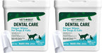 Vet's Best Finger Dental Wipes for Dogs & Cats–Oral Care Wipes for Teeth Cleaning, Fresh Breath, and Tartar Control – Gentle Finger Pads for Pet Dental Hygiene and Plaque Removal,50 Count(Pack of 2)