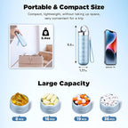 Zannaki Metal Travel Pill Organizer, Portable Waterproof Weekly Pill Box, Large Aluminum Alloy Pill Case Container, BPA Free 7 Day Daily Medicine Organizer Holder for Vitamin, Fish Oil, Supplement