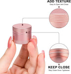 Small Pill Case Daily Pill Box - Portable Metal Pill Container for Pocket Purse, Single Waterproof Pill Holder for Vitamins, Cod Liver Oil, Medicine, Pill Organizer Pink