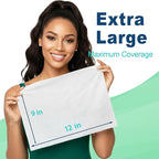 Extra Large Body Wipes No-Rinse Bathing, 9"x12" Shower Wipes, Moisture and Hypoallergenic, Home Essentials for Adults and Elderly Care, 100 Count (2 Packs)