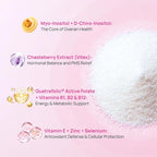 Gynable Pregina Myo-Inositol & D-Chiro Inositol Powder for Women - PCOS Fertility Support, Hormonal Balance, Regular Cycles | Patented Active Folic Acid, Vegan, Gluten-Free (30 Servings, Peach)
