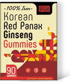 Sapotax Korean Red Panax Ginseng Supplement Gummies - 180 Count