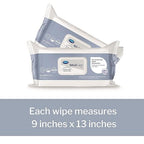 MoliCare Skin Personal Wipes, Pre-Moistened Adult Washcloths - Active Skin Protection with Aloe and Lanolin, Hypoallergenic, Alcohol-Free - 9 in x 13 in, 48 Count, 12 Packs, 576 Total