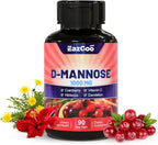 D-Mannose Supplement – 1000mg Capsules with Cranberry, Vitamin C, Hibiscus & Dandelion Extract, Support Urinary Health, D Mannose & Cranberry Capsules, 90 Count