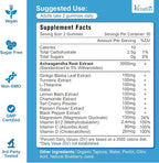Ashwagandha Gummies for Women & Men, Ashwagandha Supplements for Calm Mood & Increased Energy, Non-GMO, Gluten-Free, Vegan 120ct